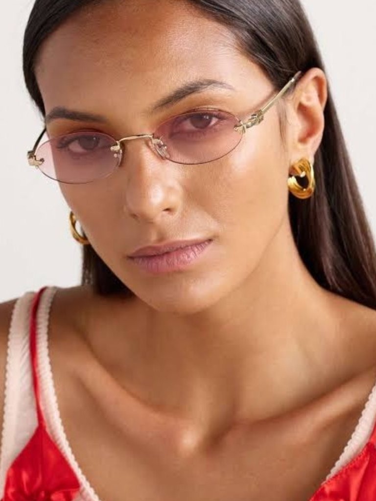 New Miu Miu Mu A54s Sunglasses Oval Pink Gold Mua54s Zvn70o